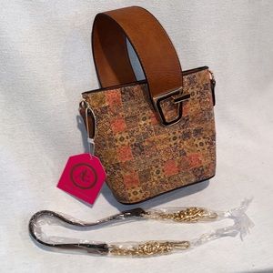 Alina’s Exclusives cork multicolored hand bag